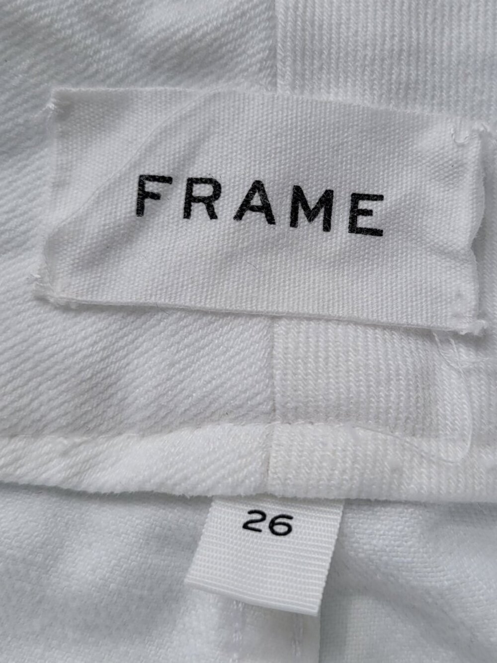 Frame Denim Le Hardy Wide Leg Jeans White Size 26 - Picture 3 of 11
